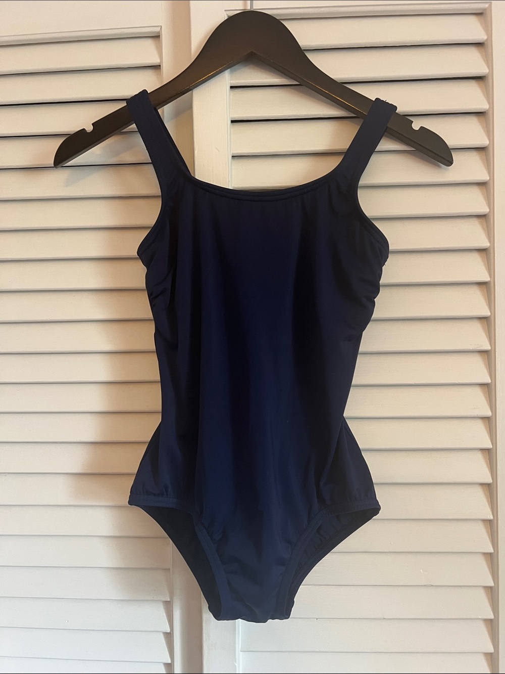 Lands' End Navy Classic One-Piece Swimsuit